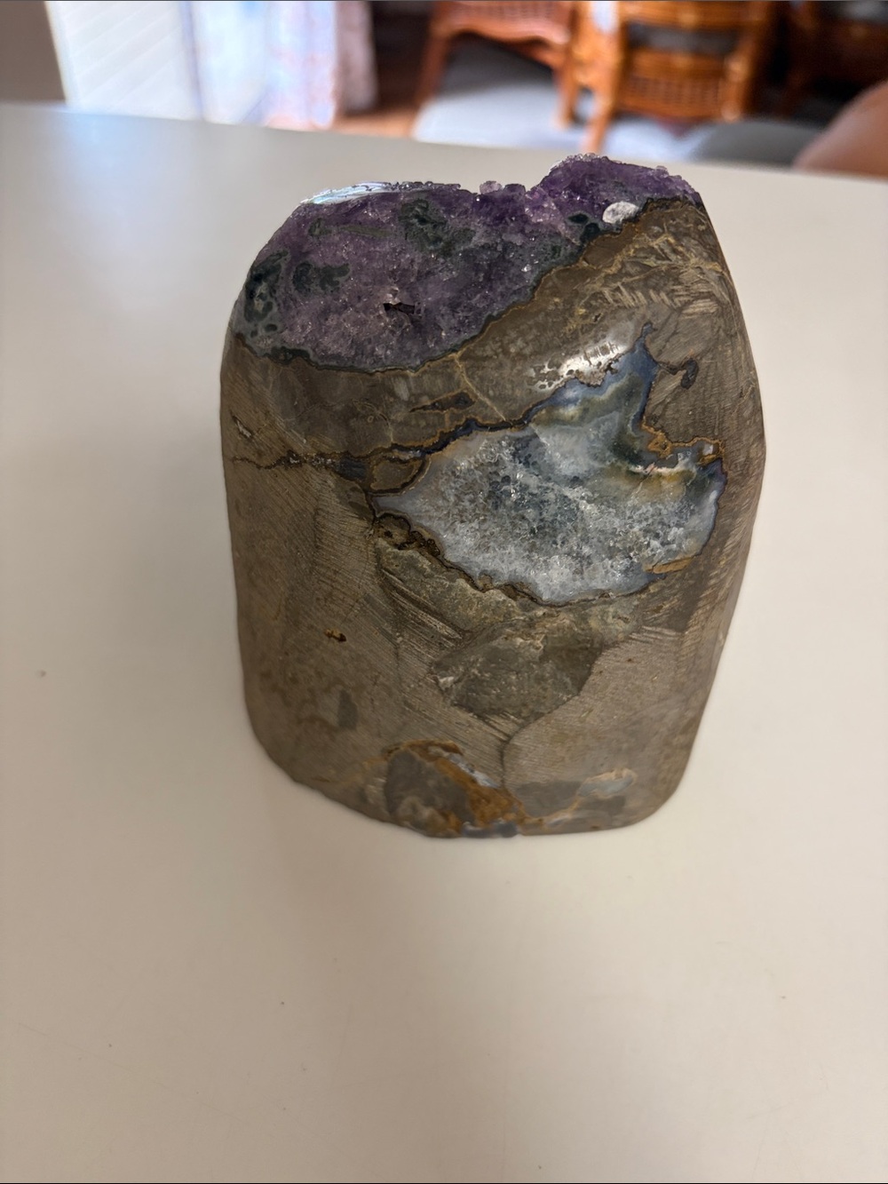 Amethyst Geode Display Stone